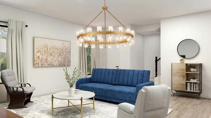 Stylish Home Illumination with the MeiYDeng Gold Wagon Wheel Ch