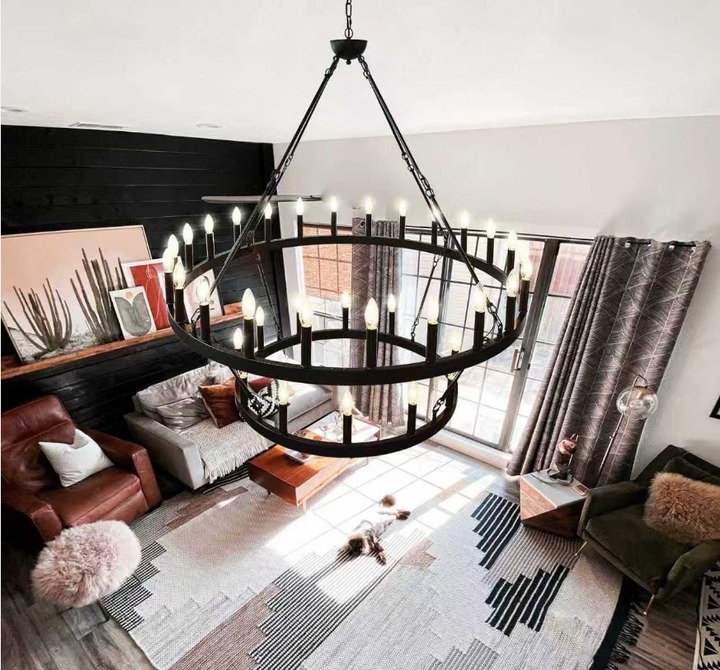 The Timeless Charm and Functionality of a wagon wheel chandelie