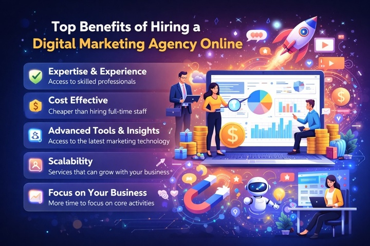 Top Benefits of Hiring a Digital Marketing Agency Online