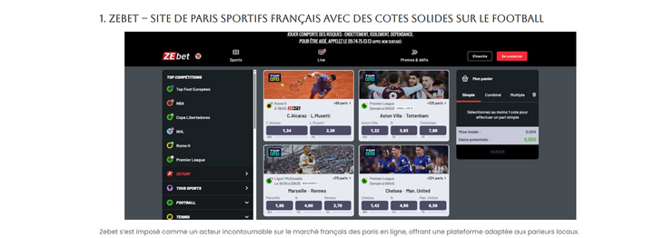 Service Client et Assistance des Sites de Paris Sportifs France