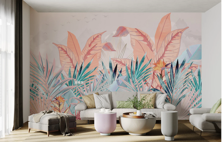Soft and Stylish Interiors with Cloud and Pastel Wall Design