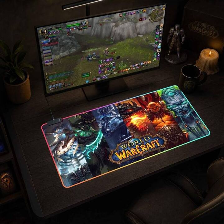 wow Epic WOW Boss RGB Desk Mat | Shop Azeroth Gear At mmgoods