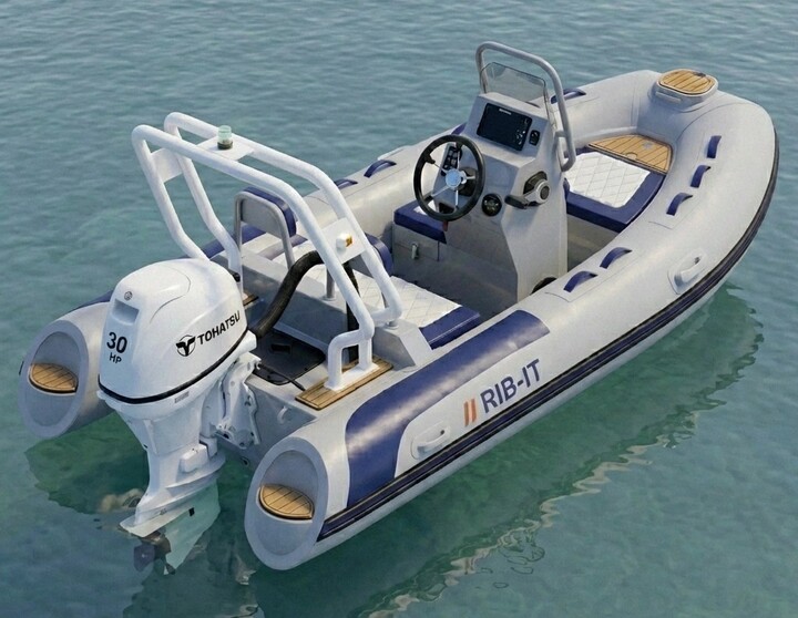 Durable Fiberglass RIB Boat for Fishing & Rescue