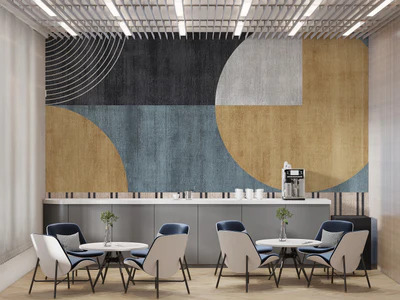 Transform Your Workspace with Geometric Wallpaper for Office