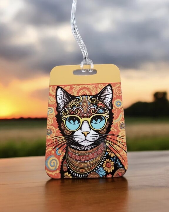 Luggage Bag Tags Inspired by Cartoon Cats: Nostalgia in Travel 