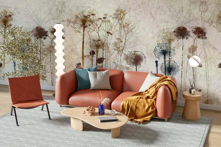 Home Interior Ideas with Flower Wallpapers, Flower Pattern Wall