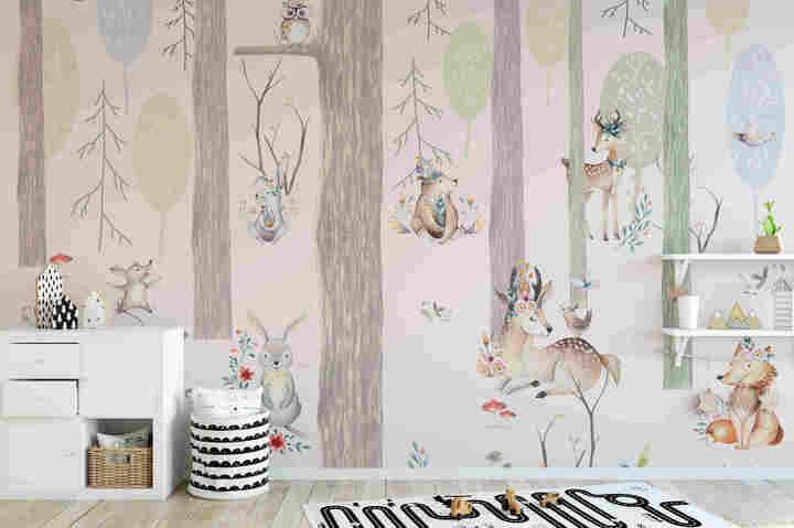 The Latest in Pink Forest Wallpaper Trends by GiffyWalls