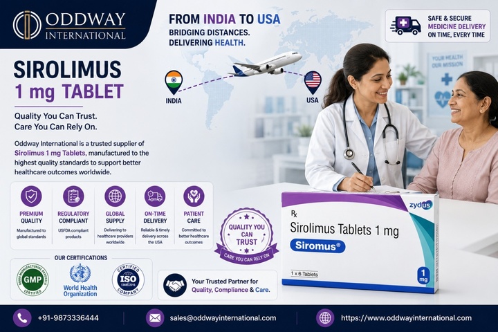Sirolimus 1 mg Tablet USA Supplier & Exporter - Oddway