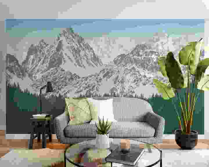 Snowy Mountain Panorama Wallpaper – Wall Art Perfection!