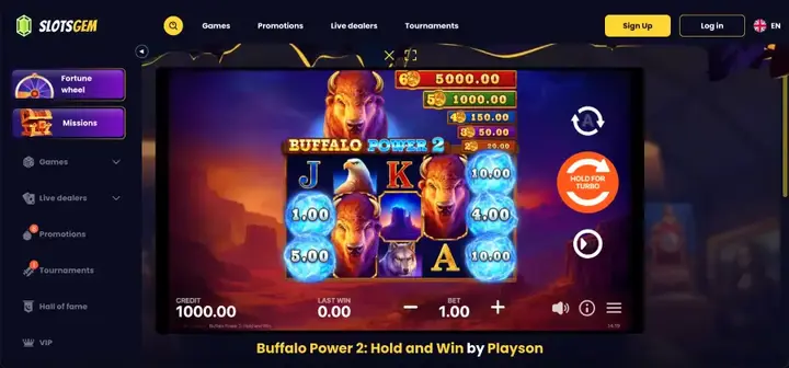 Buffalo Power 2: Hold and Win Pokie - RTP 95.44%, max win 10468×