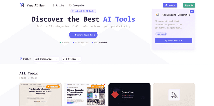 Your AI Hunt - Discover the Best AI Tools