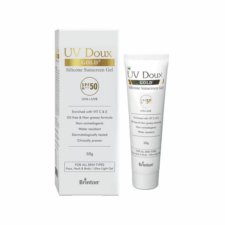 UV Doux Gold Silicone Sunscreen Gel 50 gm - Best Dermatologist i