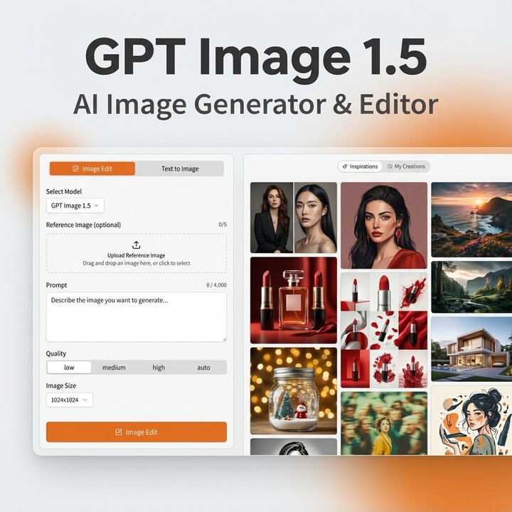 GPT Image 1.5 - AI Image Generator &amp; Editor | gptimage15.run