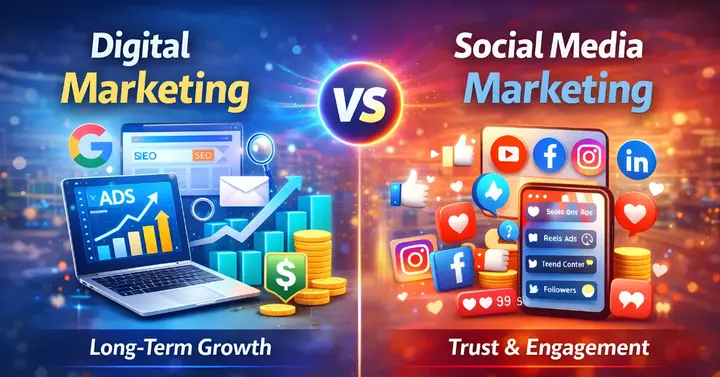 Digital Marketing vs Social Media Marketing | 2026 Updated